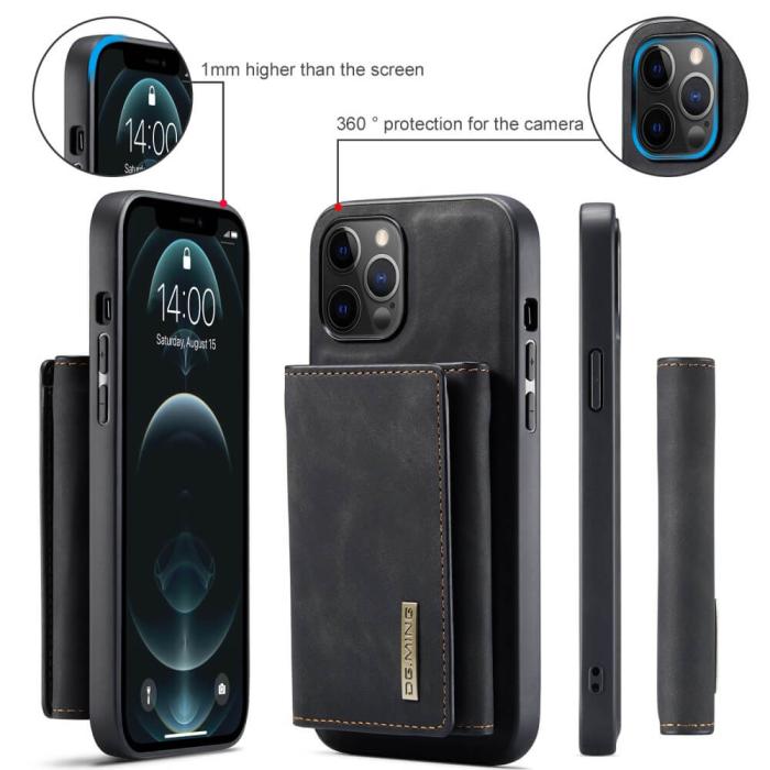 DG.MING - DG.MING iPhone 12 & 12 Pro Skal samt Wallet med Kickstand