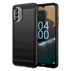OEM - Nokia G400 Mobilskal Carbon Silicone Flexible - Svart