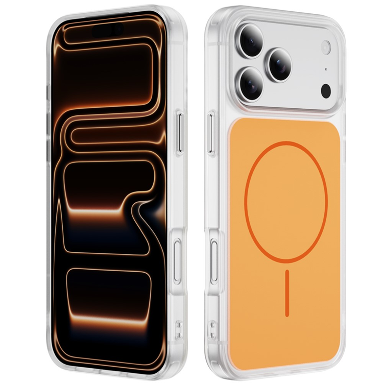 iPhone 17 Pro Mobilskal MagSafe Skin Touch TPU PC - Orange (Orange) | 2353 | AlltMobil