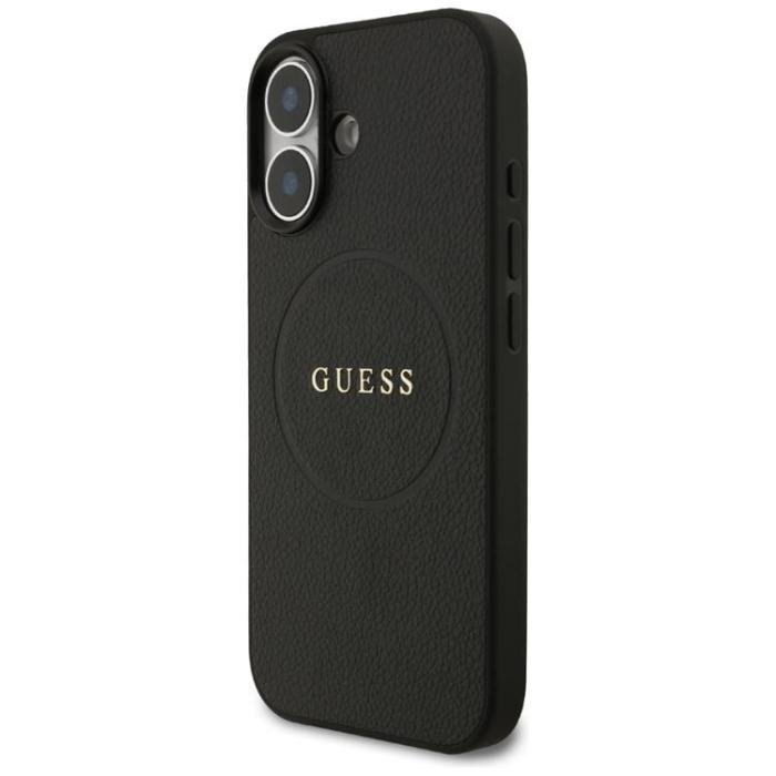 Guess - Guess iPhone 17 Mobilskal MagSafe Grained Ring - Svart