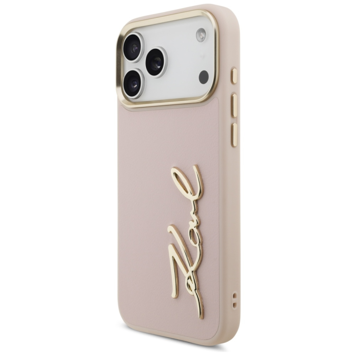 KARL LAGERFELD - Karl Lagerfeld iPhone 17 Pro Mobilskal Script Logo - Rosa