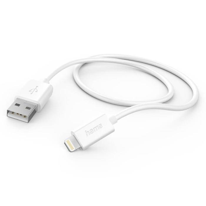 Hama - HAMA LaddUSB-A till Lightning kabel 1m - Vit