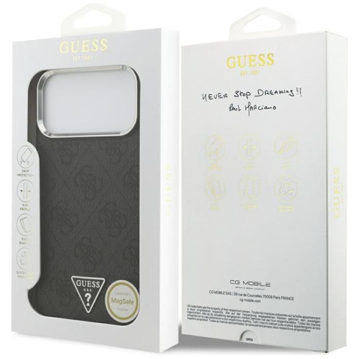 Guess - Guess iPhone 17 Pro Max Mobilskal MagSafe 4G Triangle Logo - Silver