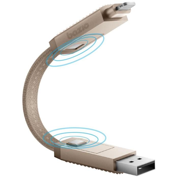 ENERGEA - Bazic USB-C/USB-A till USB-C/Lightning 60W Kabel 15cm 3A Alucable GoCharge