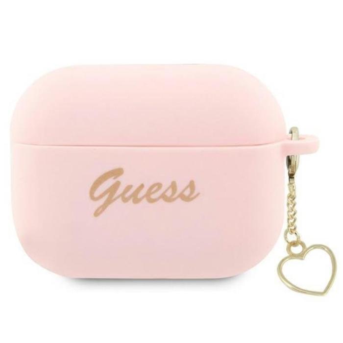 Guess - Guess Airpods Pro 2 Skal Charm Heart Collection - Rosa