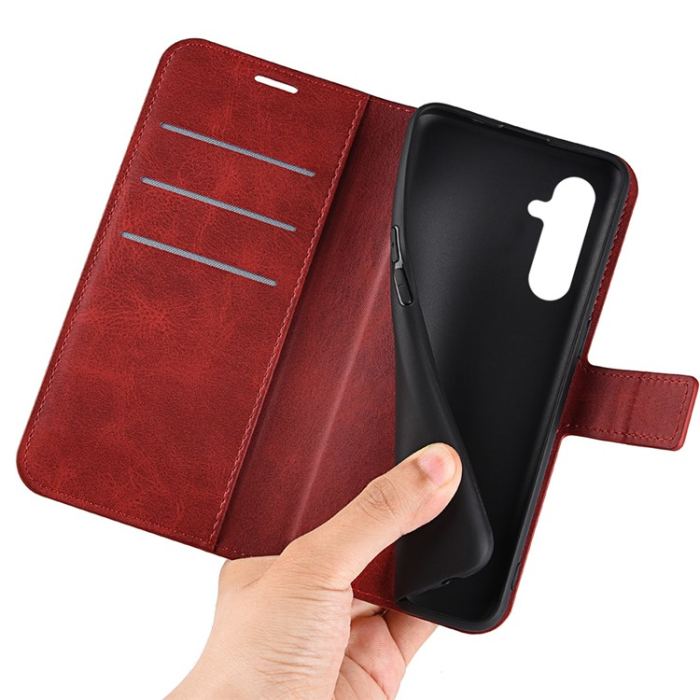 A-One Brand - Galaxy A54 5G Plånboksfodral Calf Flip Folio - Röd