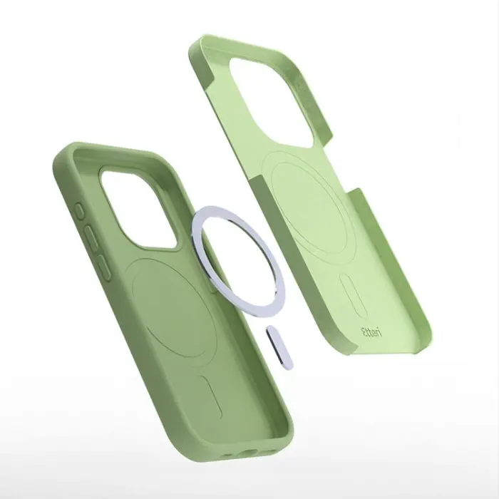 Etteri - Etteri iPhone 12/12 Pro Mobilskal MagSafe Silikon - Ljusgrön