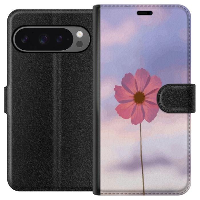 iSecrets - Plånboksfodral till Google Pixel 9 Pro XL med Rosa blomma