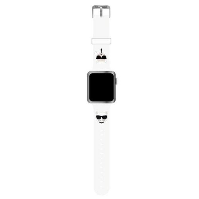 UTGATT1 - Karl Lagerfeld Karl & Choupette Heads Strap Apple Watch 42/44/45mm Vit