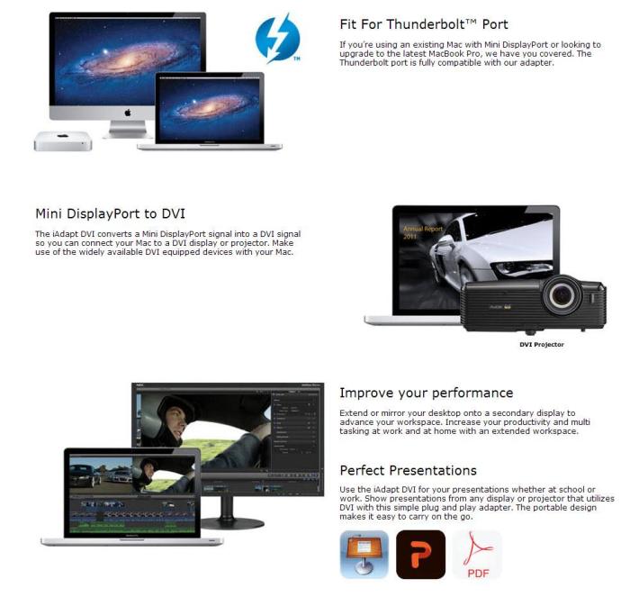 UTGATT1 - Kanex iAdapt DVI - Mini DisplayPort till DVI-D