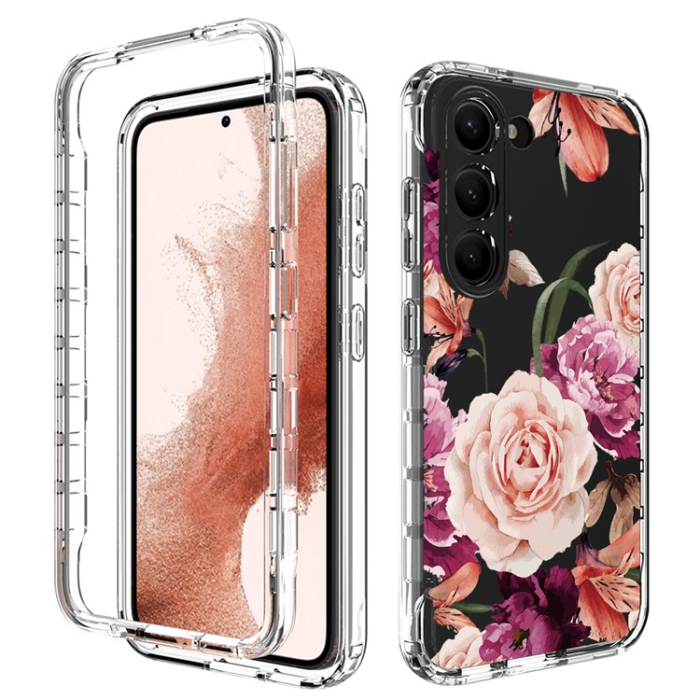 OEM - Galaxy S23 Plus Skal Pattern Printing - Lila Flower