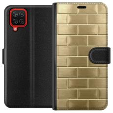 iSecrets - Pl&aring;nboksfodral till Samsung Galaxy A12 med Gyllene Murstenar