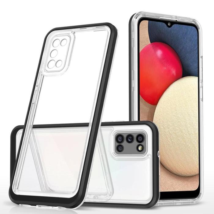 OEM - 3in1 Galaxy A03s Skal Frame gel - Svart