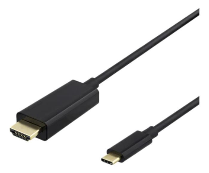UTGATT5 - Deltaco USB-C till HDMI Kabel 1m - Svart