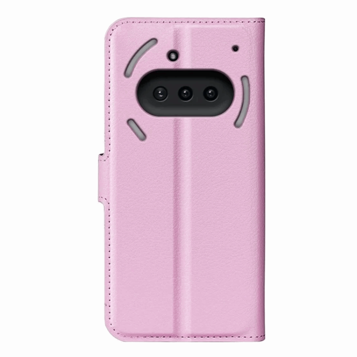 A-One Brand - Nothing Phone (3a) Plånboksfodral Litchi Texture - Ljusrosa