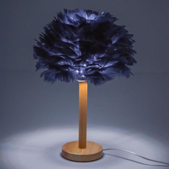OEM - Bordslampa Vid Sängen Fjäder Art Deco CBDPH - Blå