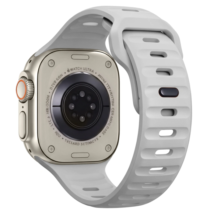 Tech-Protect - Tech-Protect Armband För Apple Watch (44/45/46/49mm) Silikon Line - Lunar Grå