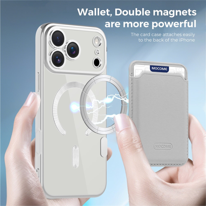 A-One Brand - iPhone 17 Pro Max Mobilskal MagSafe Korthållare TPU + PC