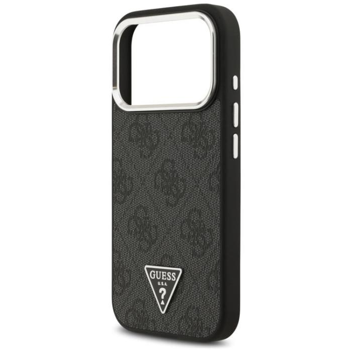 Guess - Guess iPhone 17 Pro Mobilskal MagSafe 4G Triangle Logo - Svart Silver