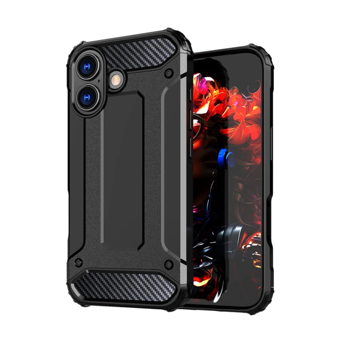 A-One Brand - iPhone 17 Mobilskal Hybrid Armor - Svart