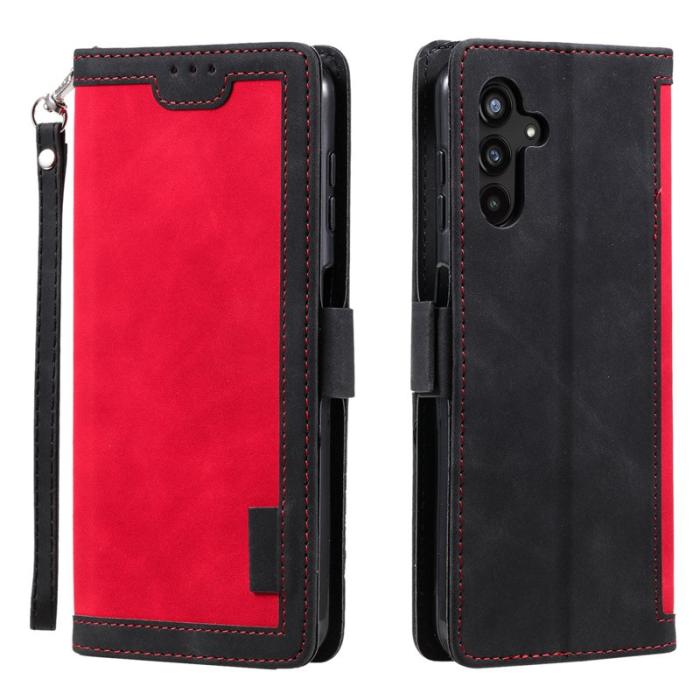 OEM - Samsung Galaxy S26+ Plånboksfodral RFID-Skydd Konstläder Ställ - Röd