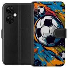 Gustaf - Pl&aring;nboksfodral till OnePlus Nord CE3 med Fotbollar