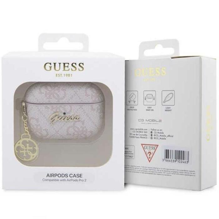 Guess - Guess Airpods Pro 2 Skal Charm Collection - Rosa