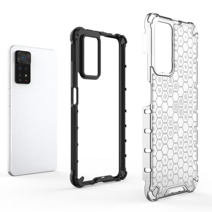 UTGATT1 - Xiaomi Redmi Note 11 Pro/Plus Skal Honeycomb Armored - Blå