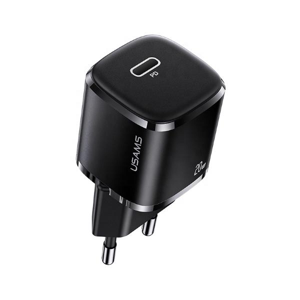 USAMS Väggladdare 1xUSB-C T36 Mini 20W PD3.0 (US-CC124) – Svart