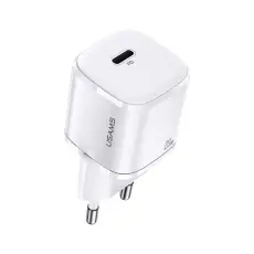 USAMS - USAMS Väggladdare 1xUSB-C T36 Mini 20W PD3.0 (US-CC124) – Vit