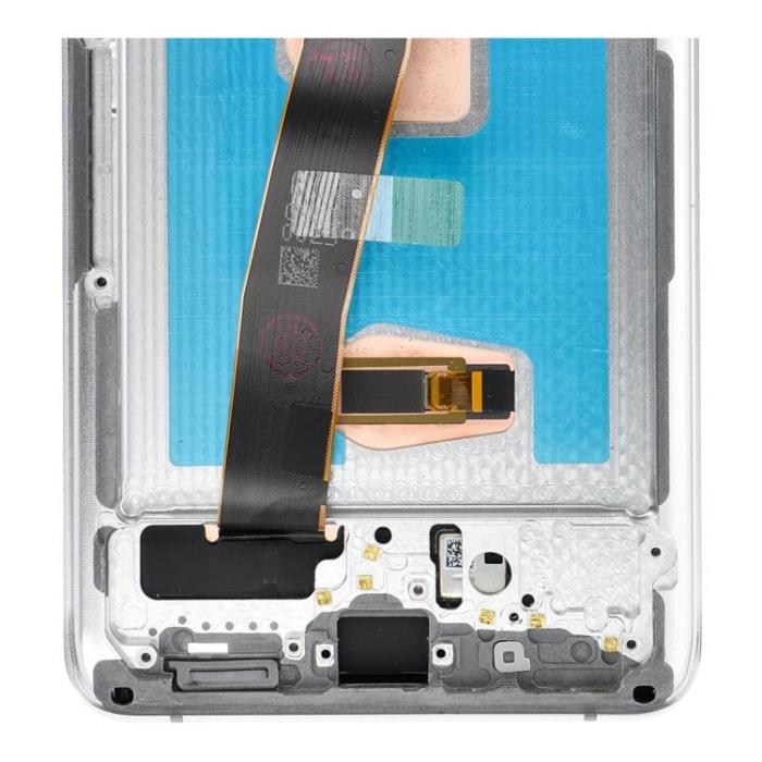 OEM - SAMSUNG S20 Ultra Skärm med LCD-display SOFT OLED - Vit