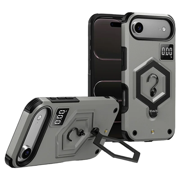 Mobilskal För iPhone Air Hexagonal Kickstand med Hook (Grå) | 2353 | AlltMobil
