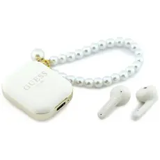 Guess - Guess TWS In-Ear H&ouml;rlurar Pearl Strap - Vit