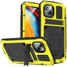 R-JUST - R-JUST Mobilskal till iPhone 14 Plus Hybrid Gummi med Sk&auml;rmskydd Gul
