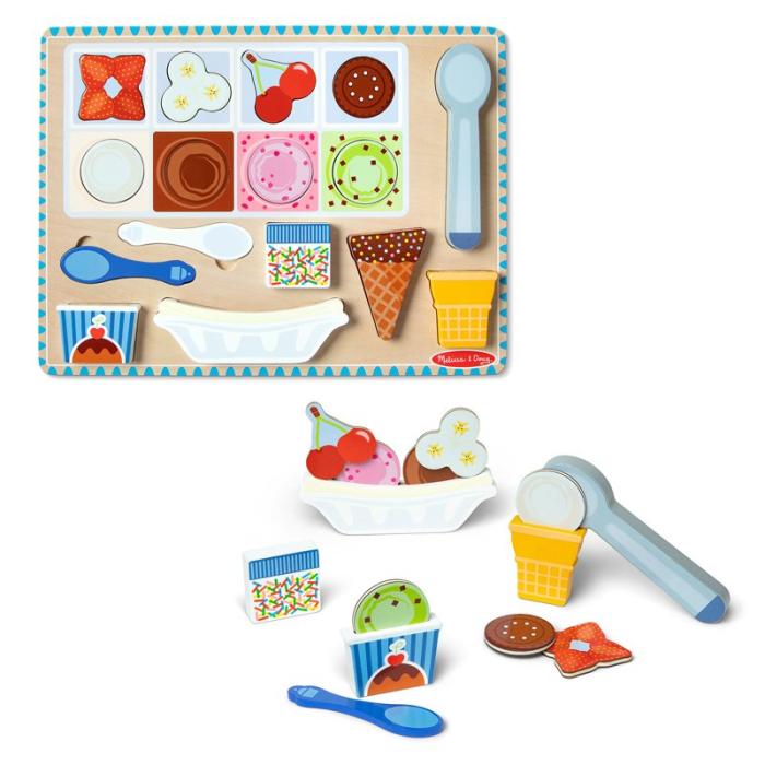 MND - MND Pusselset Wooden Magnetic Puzzle Playset Ice Cream