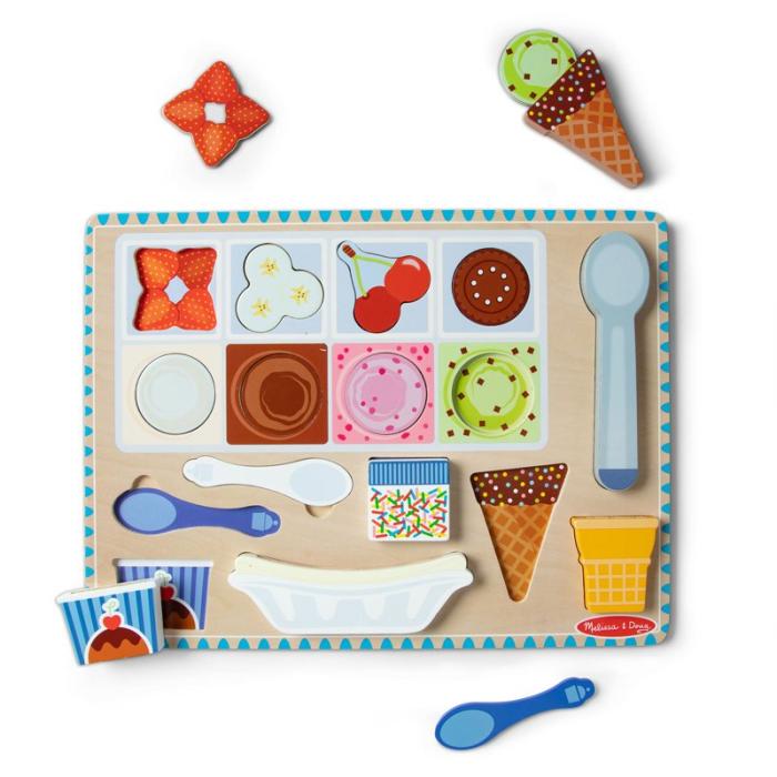 MND - MND Pusselset Wooden Magnetic Puzzle Playset Ice Cream