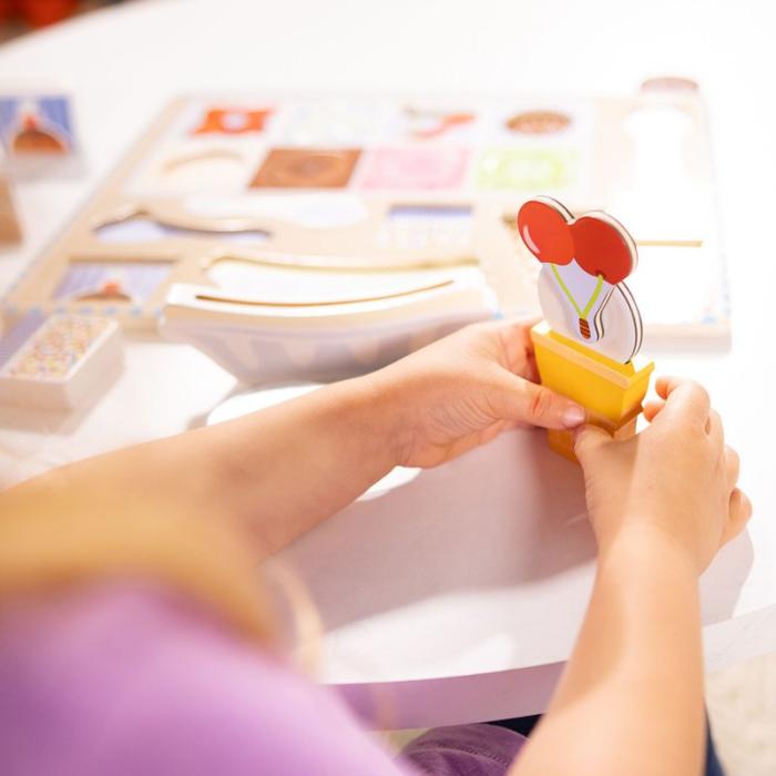 MND - MND Pusselset Wooden Magnetic Puzzle Playset Ice Cream