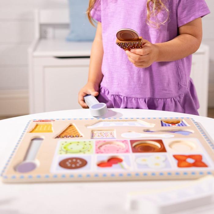 MND - MND Pusselset Wooden Magnetic Puzzle Playset Ice Cream