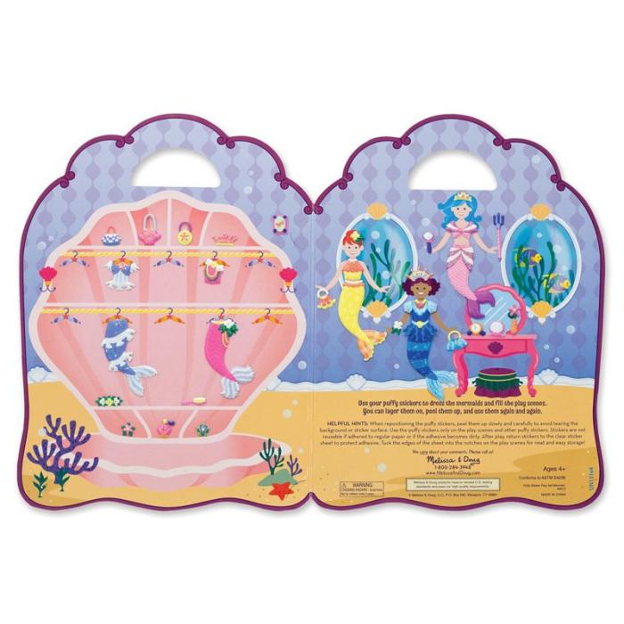 MND - MND Reusable Puffy Stickers Playset Mermaid