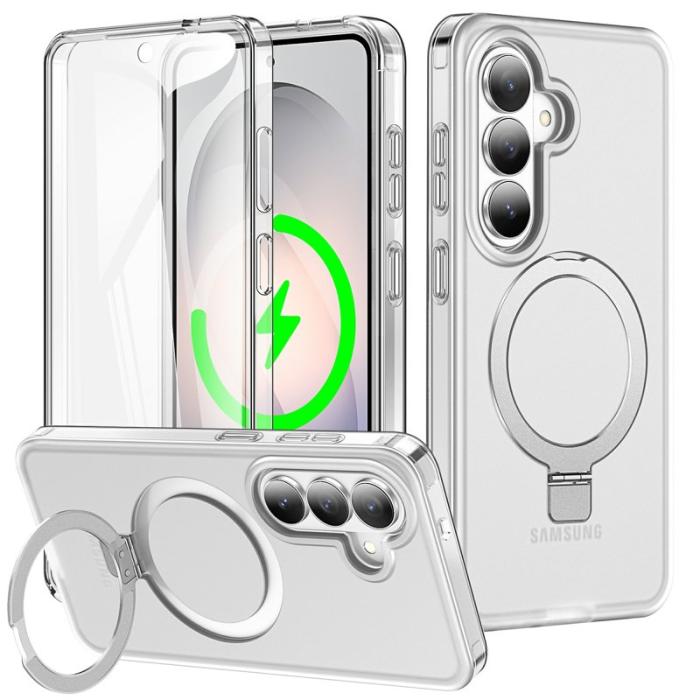 OEM - Mobilskal för Samsung Galaxy S26 Magnetiskt Kickstand Plast - Matt Transparent