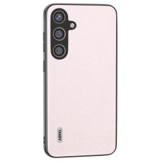 ABEEL - ABEEL Mobilskal till Galaxy S24+ PU L&auml;der Glitter Ytbehandling - Vit