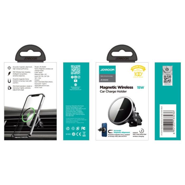 Joyroom - Joyroom Magnetisk Magsafe Trådlös Laddare - Svart
