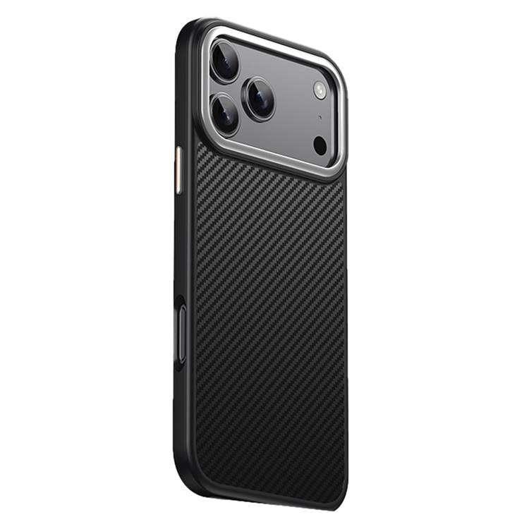 iPhone 17 Pro Mobilskal MagSafe Carbon Fiber - Svart/Silver | 2353 | AlltMobil