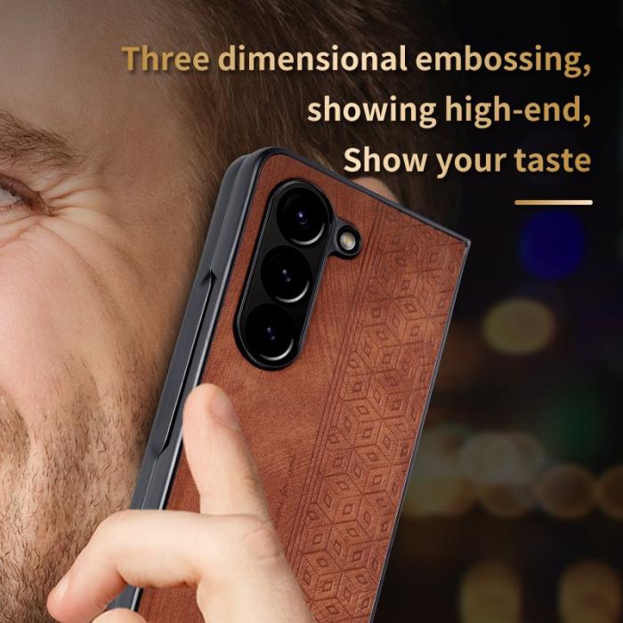 AZNS - AZNS Samsung Galaxy Z Fold5 Plånboksfodral Konstläder - Grön