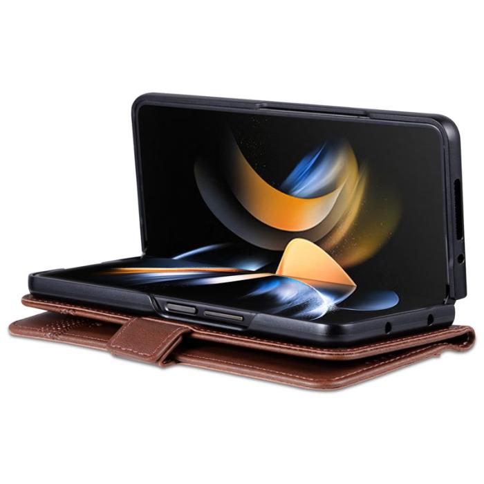 AZNS - AZNS Samsung Galaxy Z Fold5 Plånboksfodral Konstläder - Brun