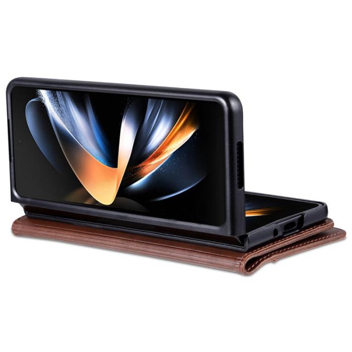 AZNS - AZNS Samsung Galaxy Z Fold5 Plånboksfodral Konstläder - Brun
