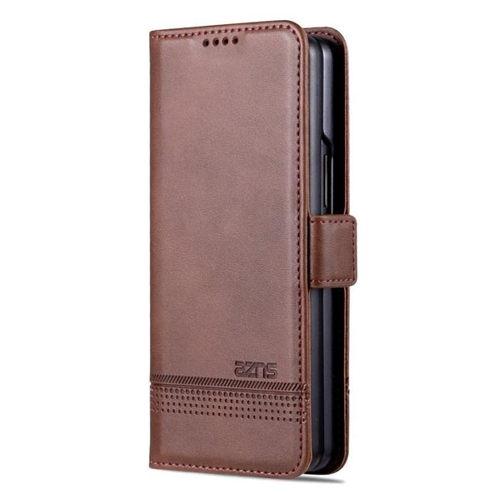 AZNS - AZNS Samsung Galaxy Z Fold5 Plånboksfodral Konstläder - Brun