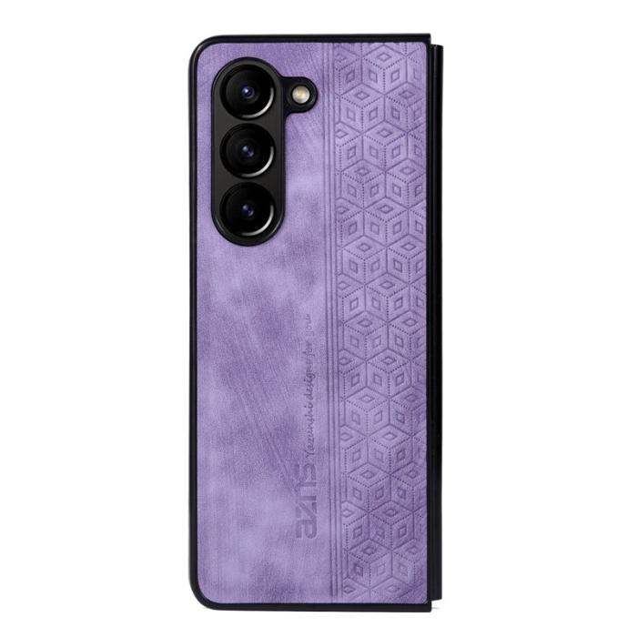 AZNS - AZNS Samsung Galaxy Z Fold5 Fodral KonstLäder - Lila