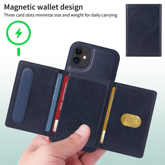 BETOPNICE - BETOPNICE iPhone 11 Fodral KonstLäder - Blå