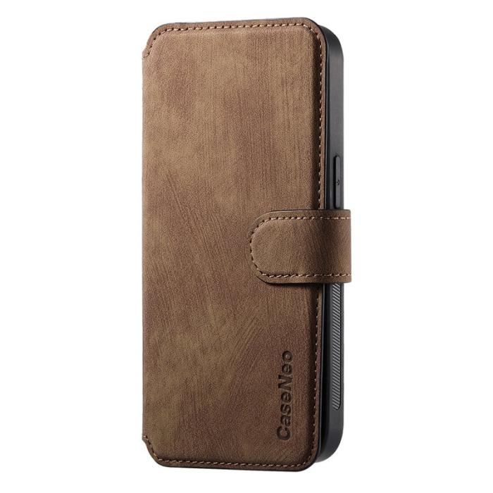 CASENEO - CASENEO iPhone 14 Plus Plånboksfodral Konstläder - Brun